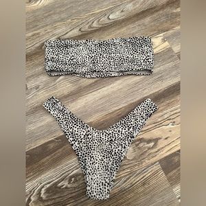 black and white speckled Zaful bikini